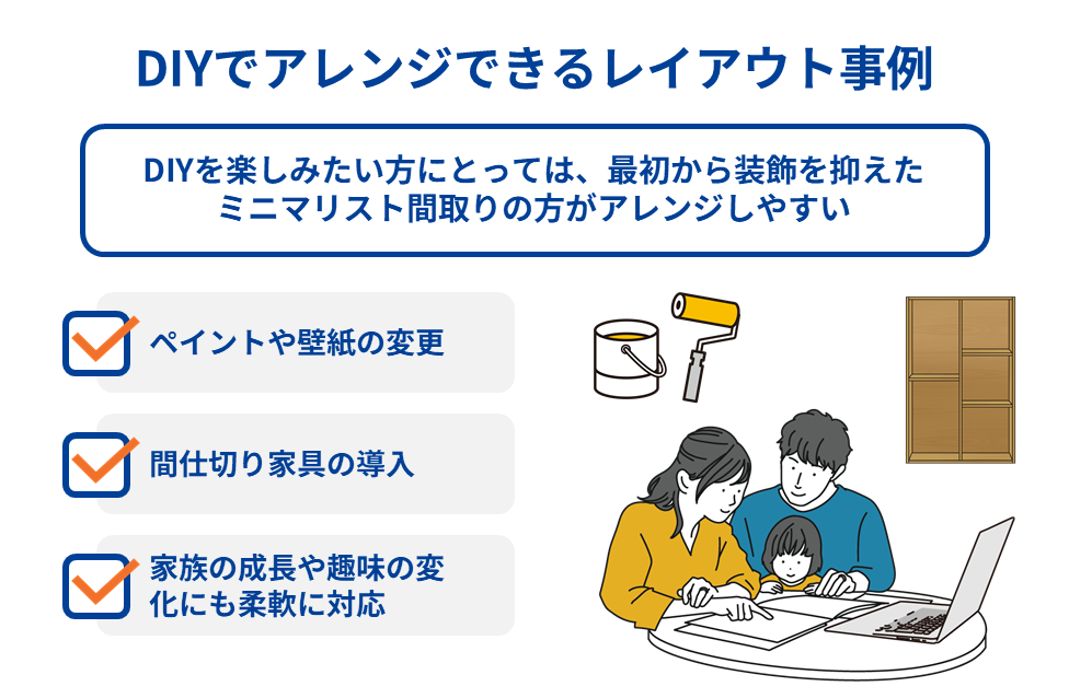 DIYでアレンジできるレイアウト事例