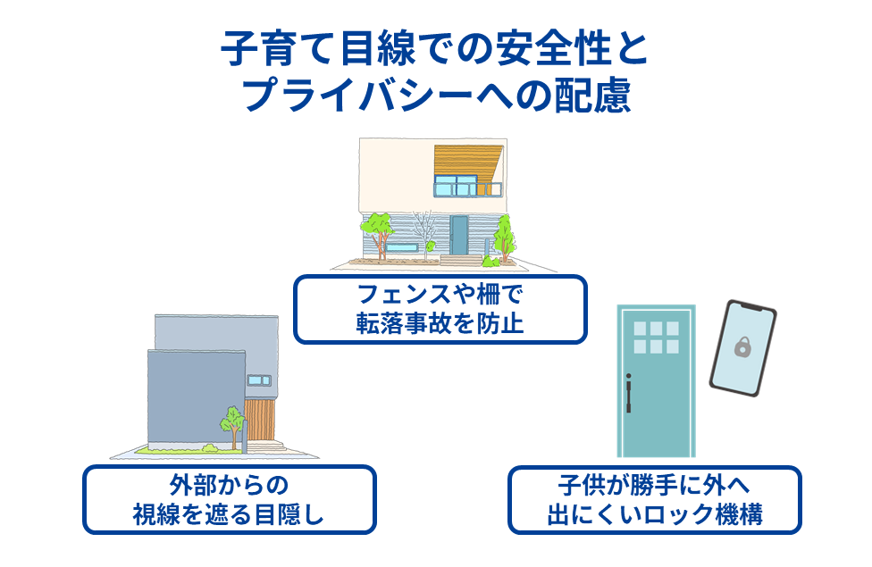 子育て目線での安全性とプライバシーへの配慮