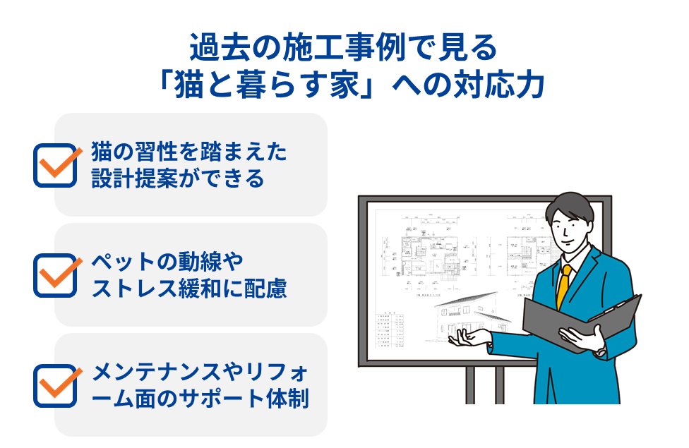 過去の施工事例で見る「猫と暮らす家」への対応力