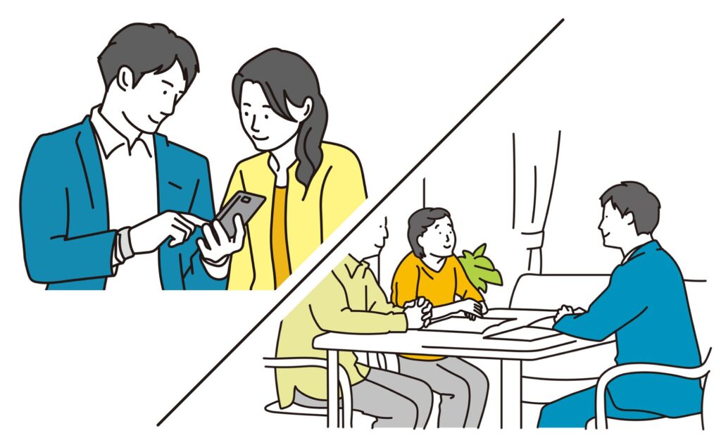 間取り図の上で人の動きをシミュレーション