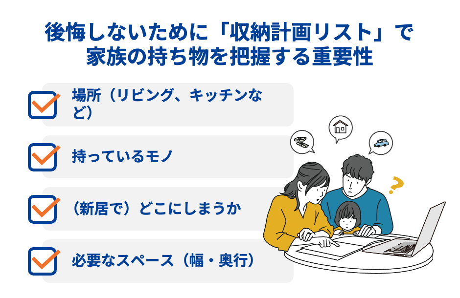 後悔しないための「収納計画リスト」