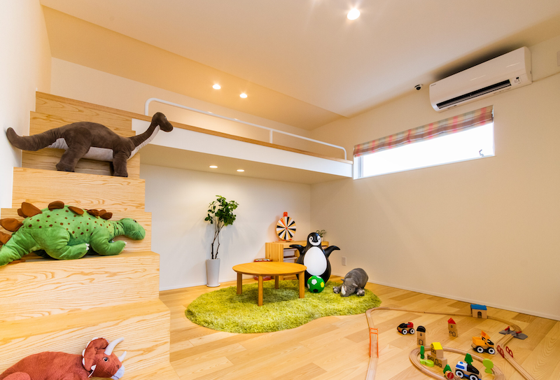 子供の成長に合わせて個室にもオープンスペースにもなる柔軟な子供部屋