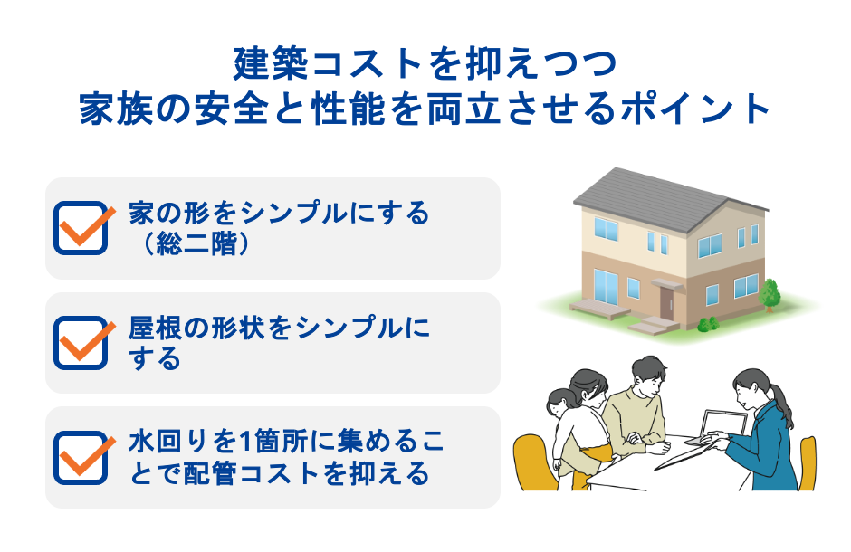 建築コストを抑えつつ家族の安全と性能を両立させるポイント