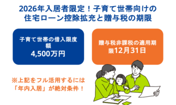 2026年入居者限定！子育て世帯向けの住宅ローン控除拡充と贈与税の期限