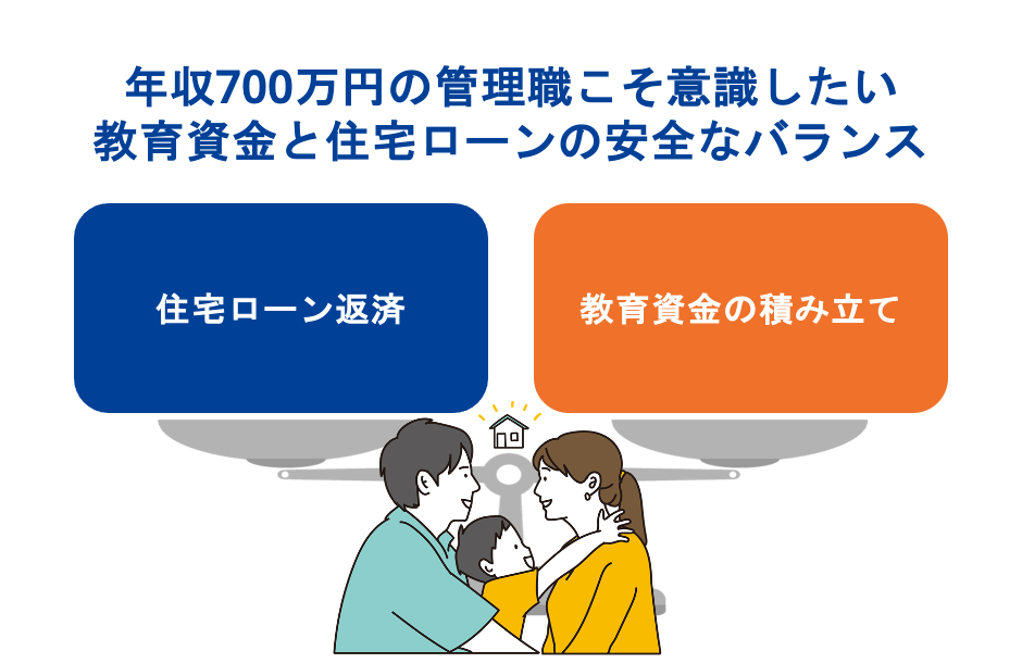 年収700万円の管理職こそ意識したい教育資金と住宅ローンの安全なバランス