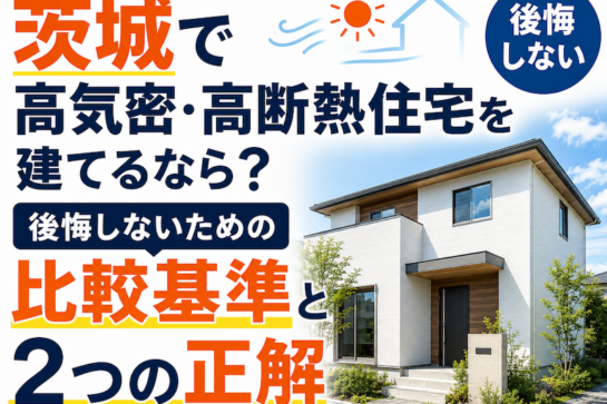 茨城で高気密・高断熱住宅を建てるなら？後悔しないための比較基準と2つの正解