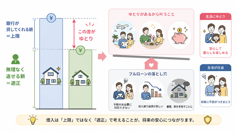借入限度額いっぱいまで借りるフルローンが生活を圧迫する落とし穴