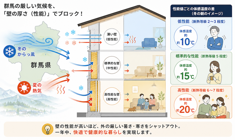 「上州名物からっ風」や「夏の猛暑」への耐性をどこまで求めるか