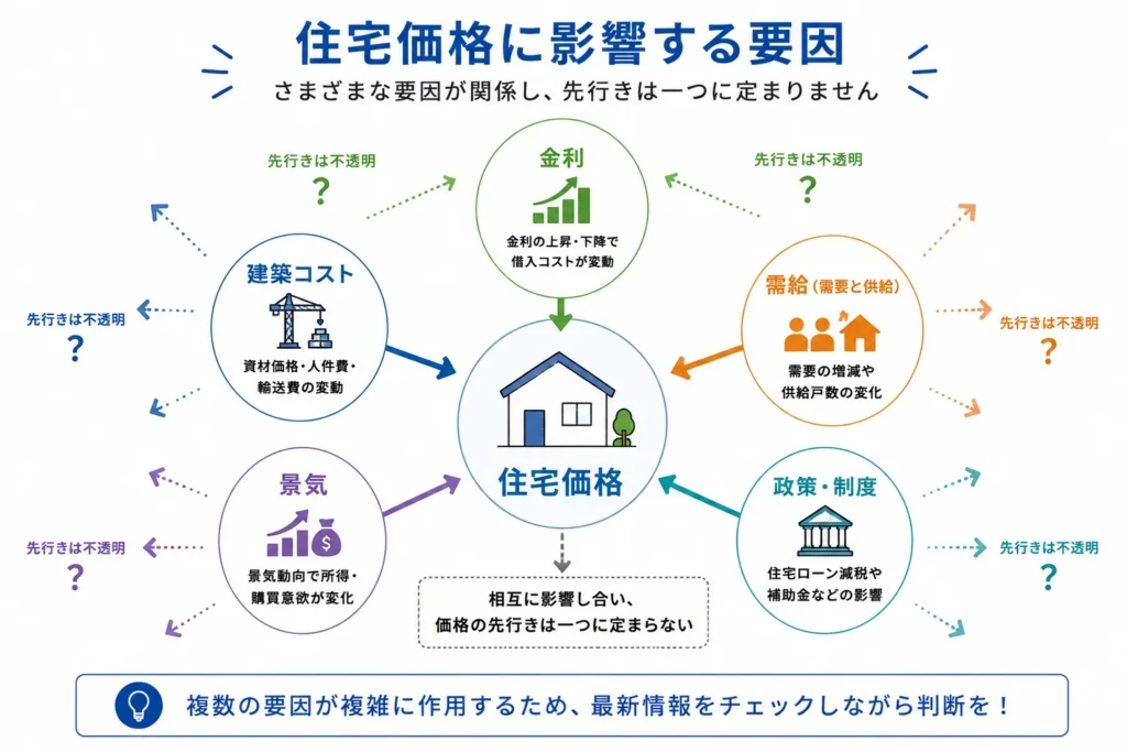価格の先行きは誰にも断定できないという前提