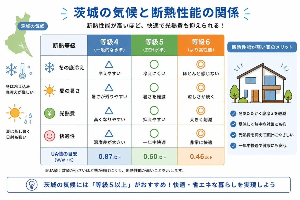 質問2 茨城の冬の寒さと夏の暑さにどこまで備えるか