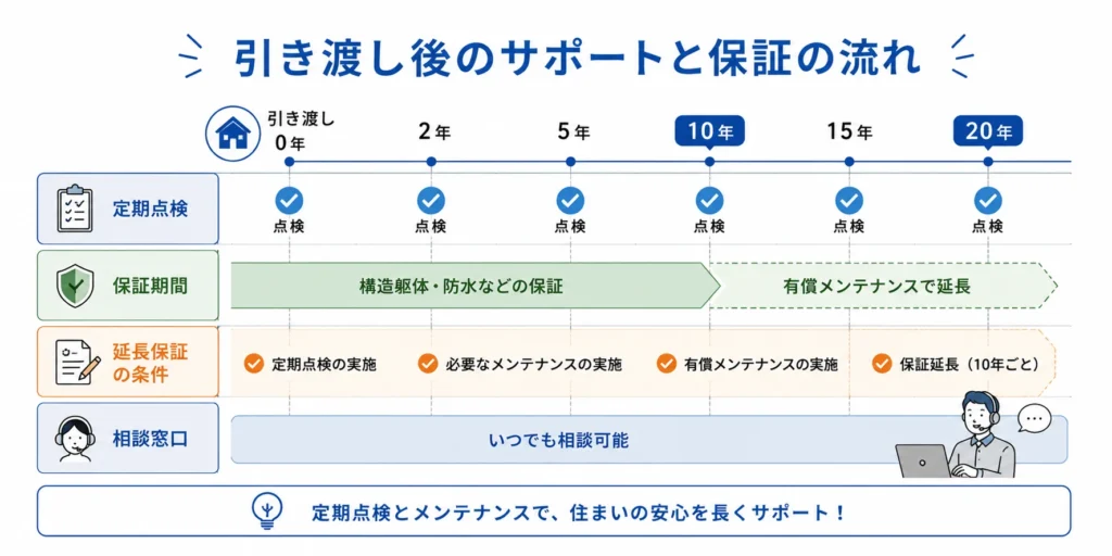 保証・アフターサービスの手厚さ