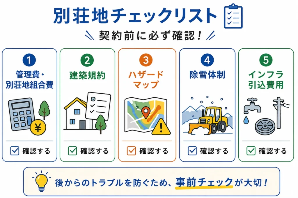 別荘地特有の管理費・規約・ハザード
