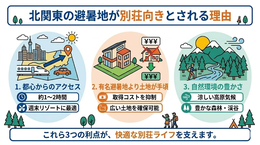 北関東の避暑地が別荘向きとされる理由