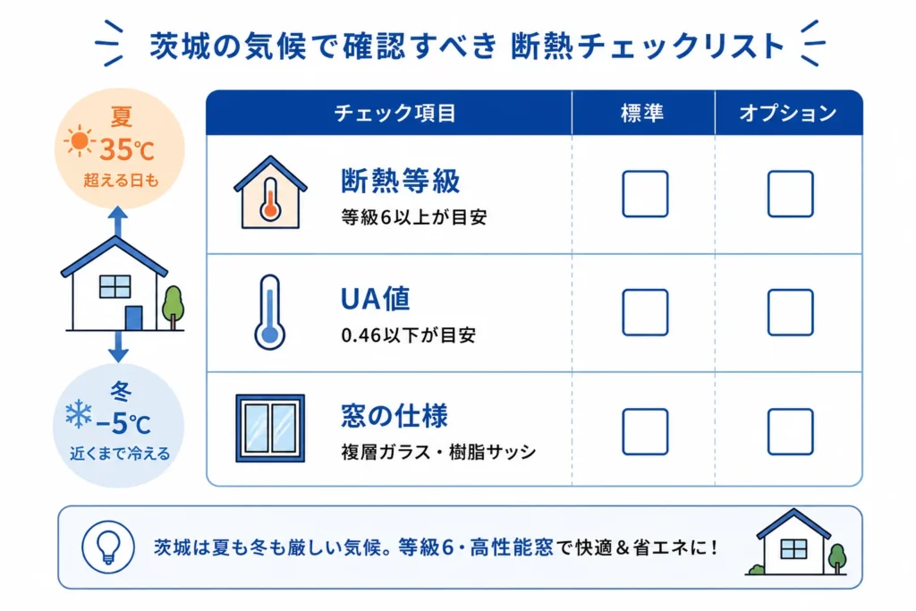 茨城の気候で確認すべき断熱グレード