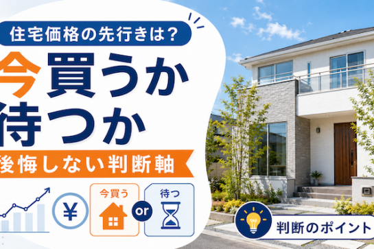 住宅価格の先行きは?今買うか待つか後悔しない判断軸