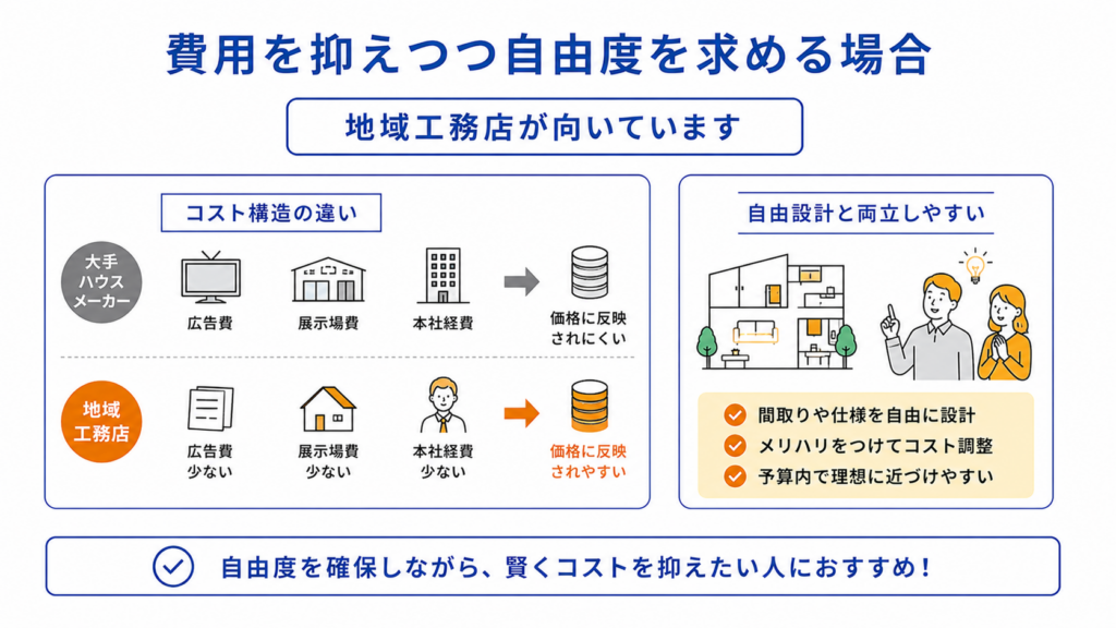 費用を抑えつつ自由度を求める場合