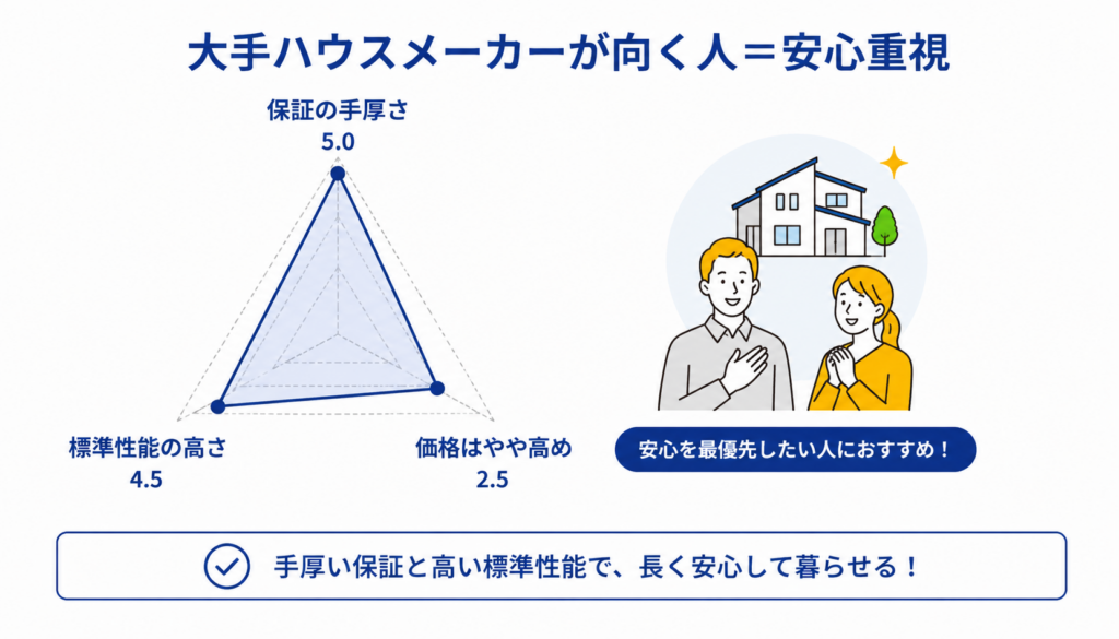 大手ハウスメーカー中心に相談したほうがよい人