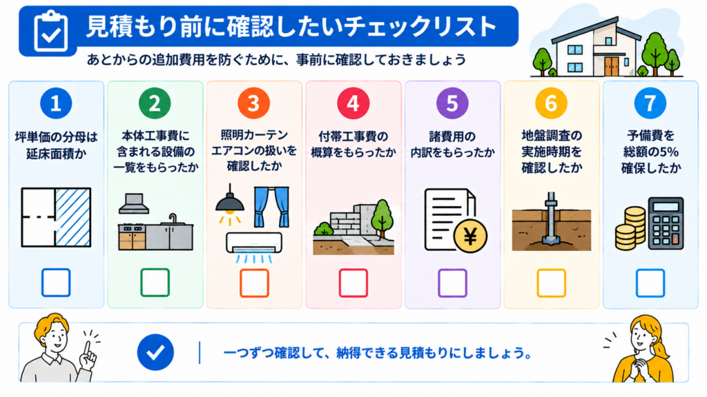 契約前に必ず確認したい坪単価チェックリスト