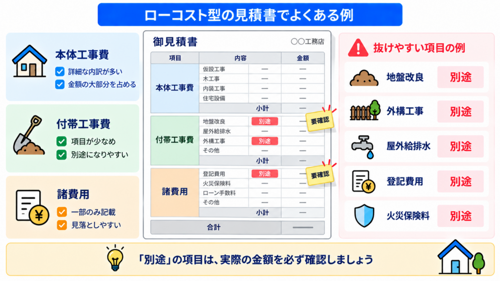 3区分の内訳に現れやすい特徴と抜けやすい項目