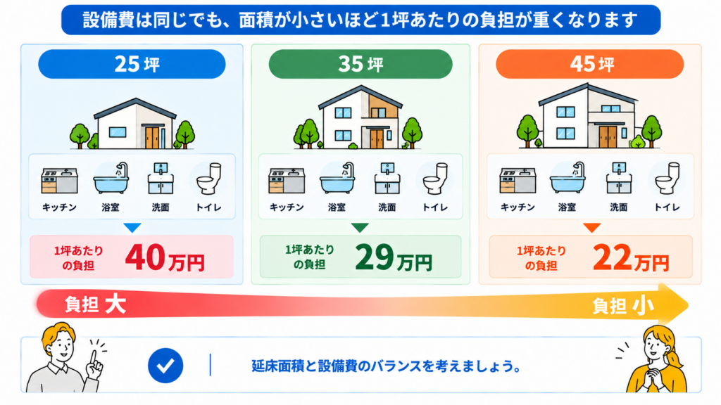家が小さいほど坪単価は割高になりやすい理由
