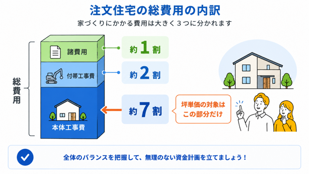 坪単価に含まれないことが多い付帯工事費と諸費用と外構費