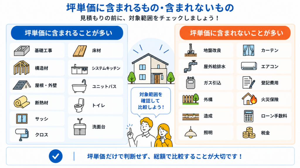 含む含まないが一目で分かる早見リスト