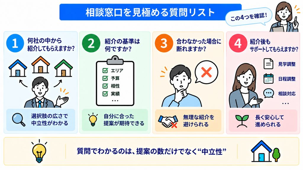 何社の中から紹介してもらえるかと中立性の見極め方