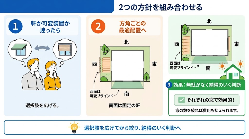 2つの方針を組み合わせる第3の選択肢を検討する