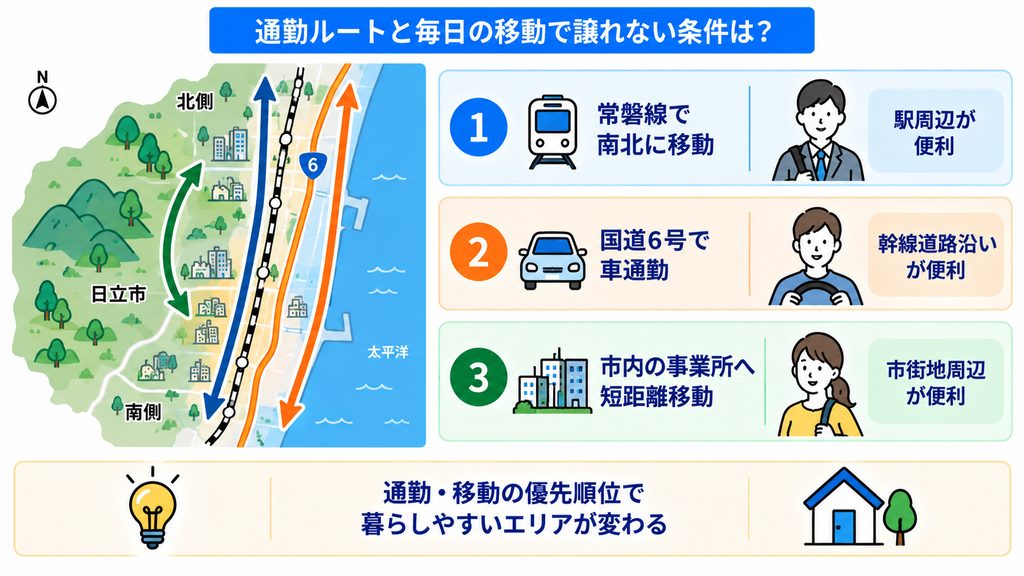 質問2 通勤ルートと毎日の移動で譲れない条件は何か
