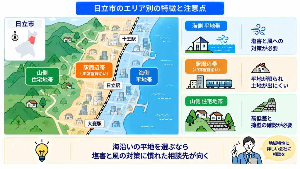 海沿いの平地を選ぶなら塩害と風の対策に慣れた相談先が向く