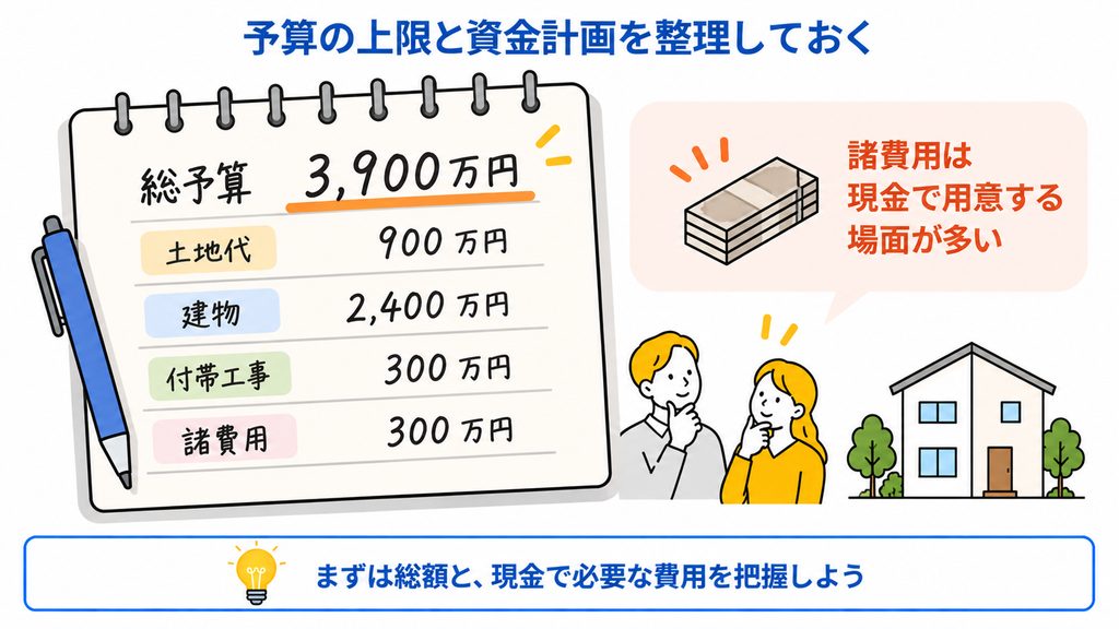 予算の上限と資金計画を整理しておく
