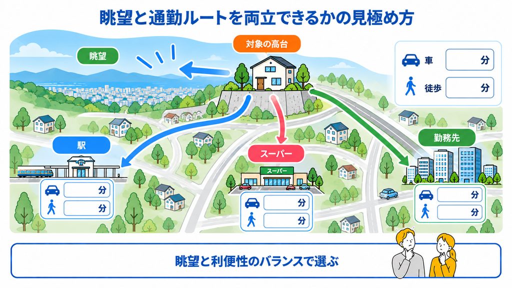 眺望と通勤ルートを両立できるかの見極め方